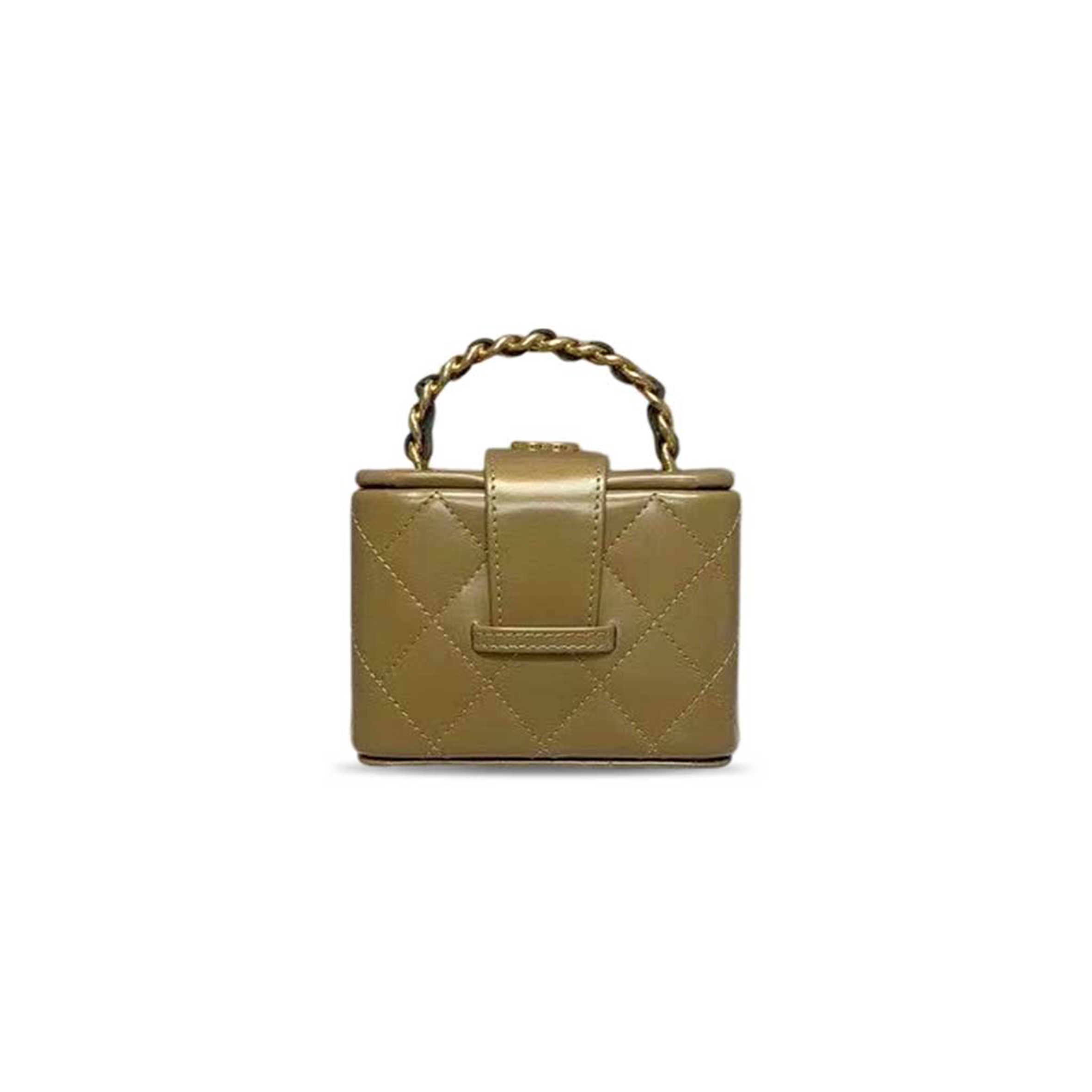 Ch**el mini square vanity antique gold hardware a2227 (11*9.5*8.5cm)